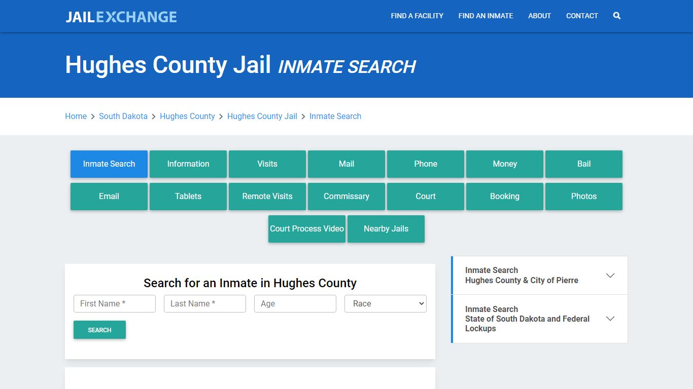 Hughes County Jail, SD Inmate Search: Roster & Mugshots